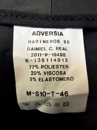 Pantalón hostelería negro Talla 46 Nuevo