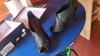 Botines de tacón negros talla 37