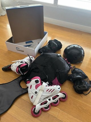 Patines niña Powerslide Talla 35-38 mochila casco