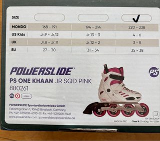 Patines niña Powerslide Talla 35-38 mochila casco