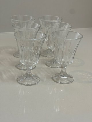 Set 6 Bicchieri Liquore Vetro Stile Vintage