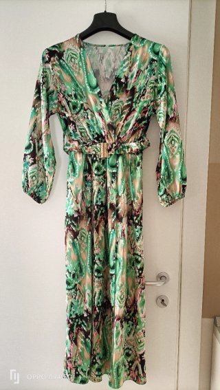 Abito lungo donna fantasia multicolore