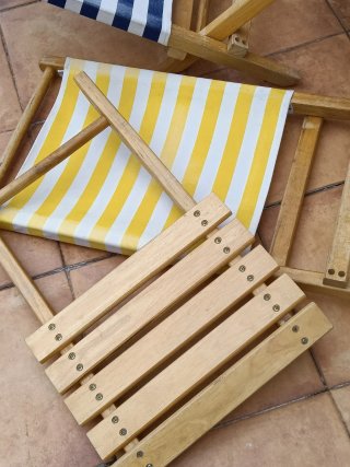Pack 2 Sillas de Playa Plegables Madera (Chilena)