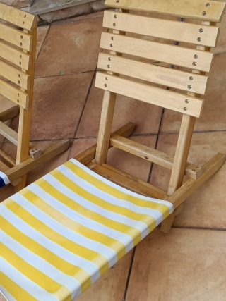 Pack 2 Sillas de Playa Plegables Madera (Chilena)