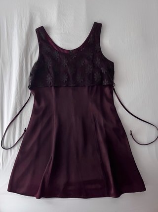 Vestido cóctel vintage morado años 90
