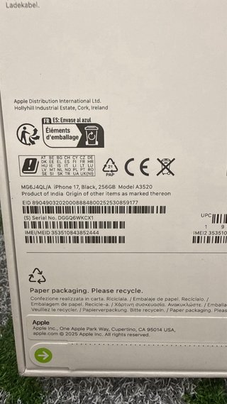 iPhone 17 256gb Nero - Nuovo Sigillato Gar. 24M