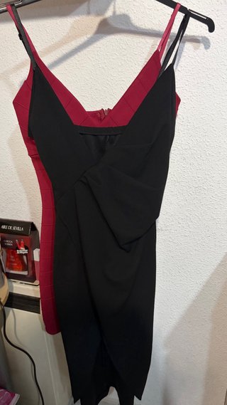 Pack 2 Vestidos Fiesta Negro & Granate