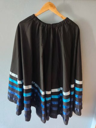 Mallot y falda ballet profesional azul y negro