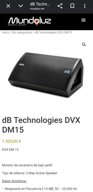 Altavoz dB Technologies DVX DM15 TH
