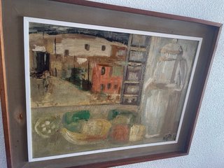 Lote de 3 óleos abstractos