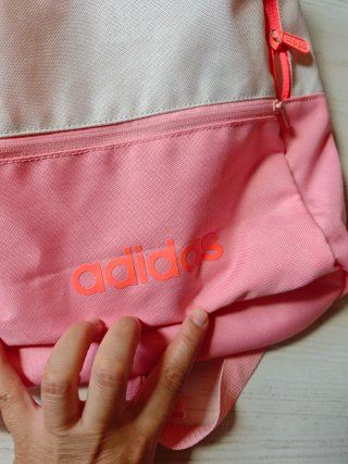 Mochila Adidas Beige y Rosa