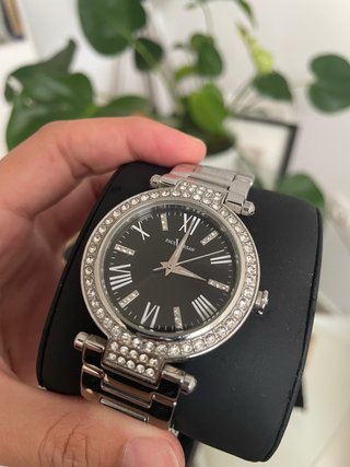 Reloj Paul Versan Mujer Negro y Plateado