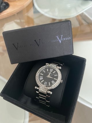 Reloj Paul Versan Mujer Negro y Plateado