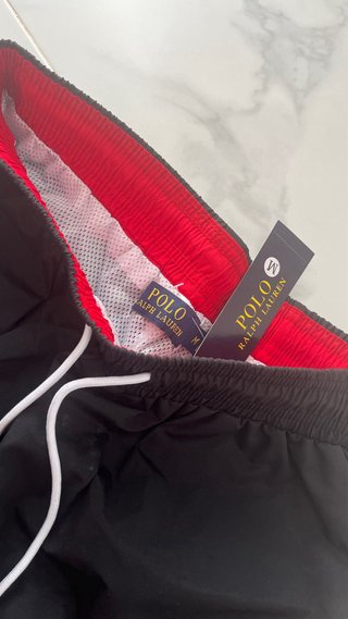Bañador Polo Ralph Lauren Negro Rojo