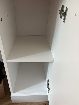 Tocador madera con cajón y estantes