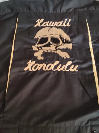 Camisa Hawaii Honolulu Calavera Rockabilly