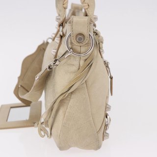 BALENCIAGA The First Hand Bag Leather 2way Beige