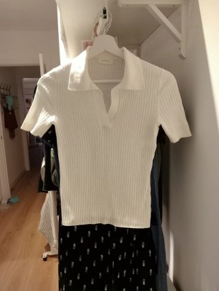 Polo blanco EseOese talla S algodón