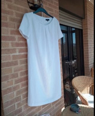 Vestido branco forrado