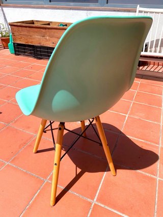 Sillas Eames DSW Turquesa (Set de 4)