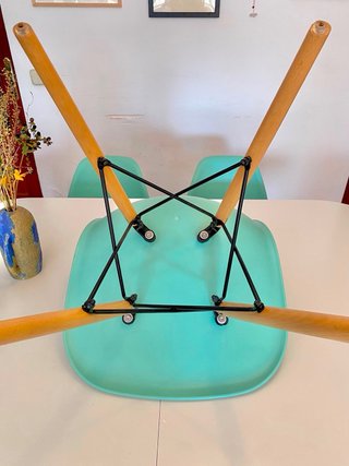 Sillas Eames DSW Turquesa (Set de 4)