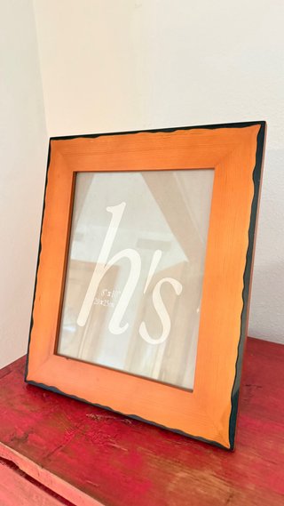 Marco de fotos madera naranja 20x25 cm