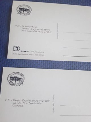 2 Cartoline Dexter Brown Dipinti Auto Corsa