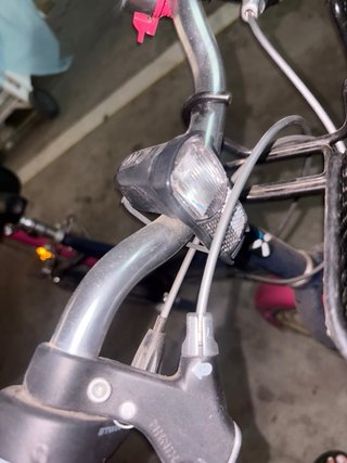 Bicicleta infantil rosa y azul