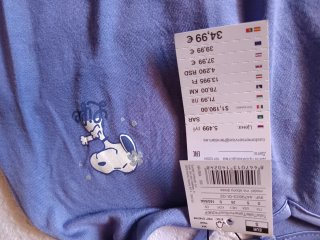 Camisón, platero, Snoopy Women'secret Talla S