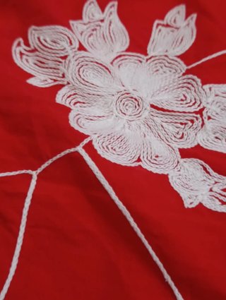 Camisa senhora Jaramago floral vermelha