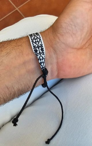 Pulsera tela étnica hombre