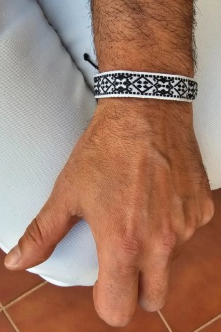 Pulsera tela étnica hombre