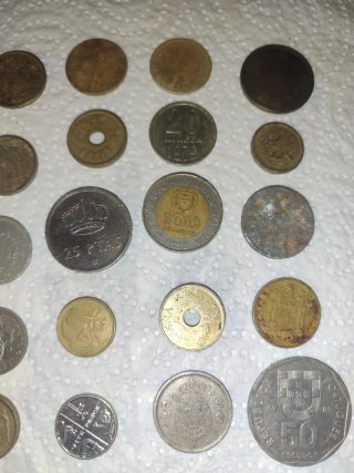 Lote de monedas antiguas y coleccionables