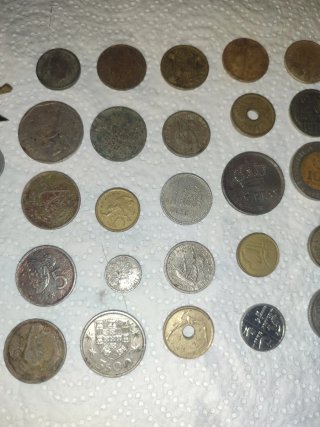 Lote de monedas antiguas y coleccionables