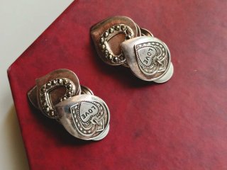 Pendientes vintage corazón plata