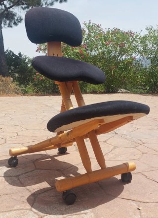 Silla ergonómica plegable madera
