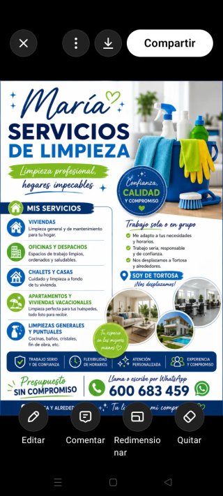 Servicio de limpieza