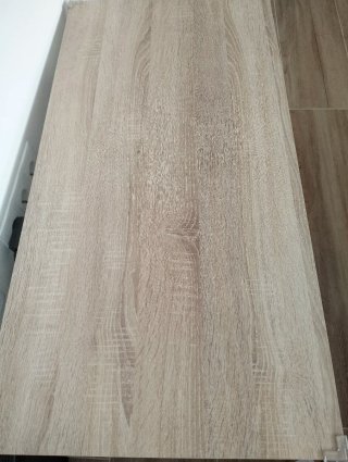 Mesa de centro elevable madera y blanco