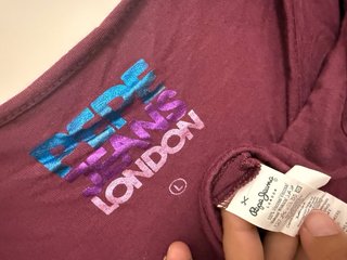 SUPERDRY Top Berenjena-Granate Torsión Talla L