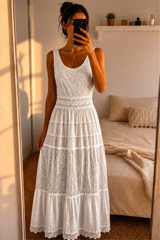 Vestido Largo Verano Blanco