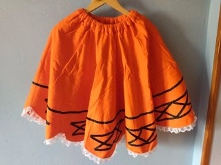 Vestido Danzas Vascas Blanco y Naranja