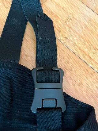 Pantalón de esquí con tirantes mujer negro acolcha