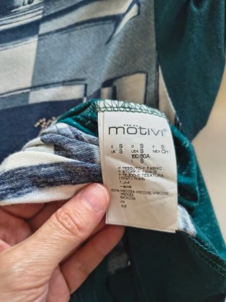 Abito Motivi tg S verde/multicolore