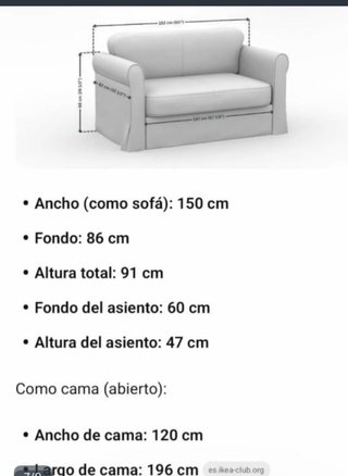 Divano letto IKEA HAGALUND 2 posti bianco