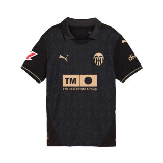 Camiseta Valencia CF 24-25 Puma Negra Dorada