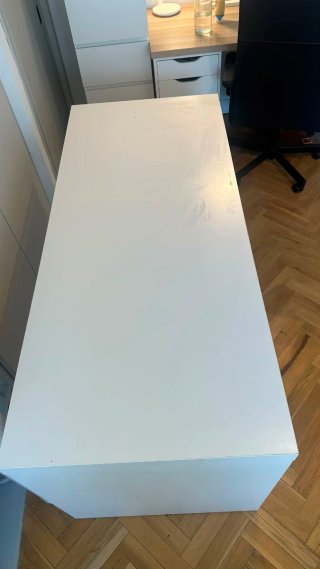 Escritorio MALM IKEA blanco con tablero extraíble