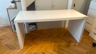 Escritorio MALM IKEA blanco con tablero extraíble