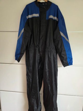 Chubasquero Moto Negro y Azul