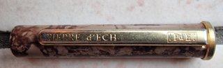 Penna Pierre d'Ech marrone con clip dorata