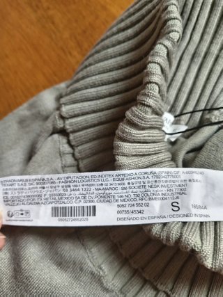 Pantaloni maglia verde oliva gamba larga S